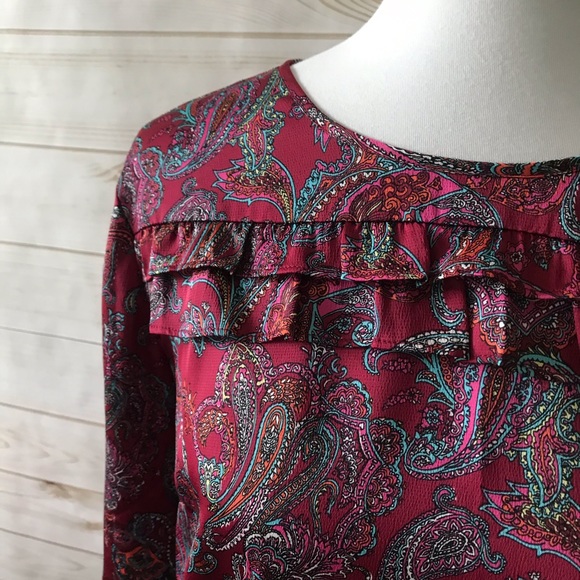 Talbots Silky Ruffled Top - Picture 2 of 6